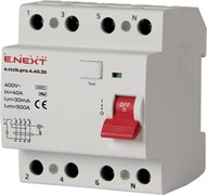 Диф. выключатель 40А, 30мА, 4 полюса, тип АС, e.rccb.pro.4.40.30 Enext
