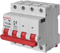 Автомат 16 А, 4-полюсный, тип С, e.mcb.stand.60.4.C16 Enext