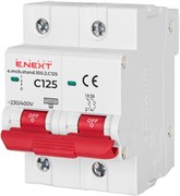 Автомат 125 А, 2-полюсный, тип С, e.mcb.stand.100.2.C125 Enext