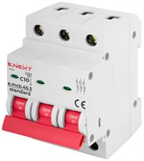 Автоматический выключатель 10А, 3-фазный, хар-ка С, e.mcb.stand.45.3.C10 s002030 E.NEXT