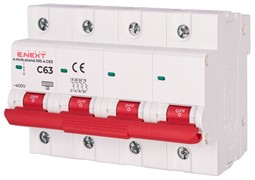 Автомат 63 А, 4-полюсный, тип С, e.mcb.stand.100.4.C63 Enext