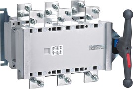 Перекидной рубильник I-0-II, 1000А, 3P, стандартная рукоятка, NH40-1000/3CS