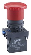 Кнопка "Грибок" d40mm с фиксацией NP8-01ZS/14 красная 1NC IP65