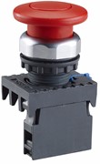 Кнопка "Грибок" d40mm с самовозвратом NP8-01M/1 без подсветки красная 1NC IP65