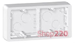 Коробка для накладного монтажа 2-х постовая, белый, 80242 Legrand Celiane