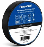 Изоляционная лента ПВХ черная, 20м, 0.125х18мм Panasonic