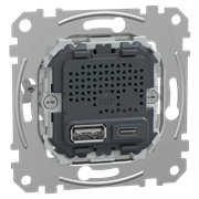 USB-розетка тип A+C, 21Вт, с поддержкой PD