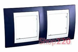 Рамка 2 поста, индиго, Unica MGU6.004.842 Schneider