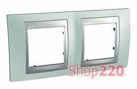 Рамка 2 поста, изумрудный, Unica MGU66.004.094 Schneider