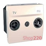 Механизм розетки ТВ-FM конечной 4-1МГц, 2 мод., слоновая кость, Unica MGU3.452.25 Schneider