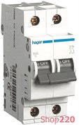 Двухполюсный выключатель 6 А, В, MB206A Hager
