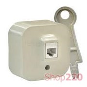 Розетка телефонная RJ-11, слоновая кость, 782444 Legrand Quteo