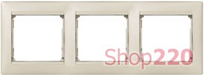 Рамка 3 поста, жемчужный 770473 Legrand Valena