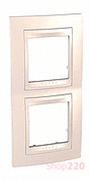 Рамка 2 поста, слоновая кость, вертикальная, Unica MGU6.004V.25 Schneider