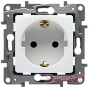 Розетка с заземлением, белый, 672224 Legrand Etika Plus