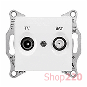 Розетка TV/SAT оконечная, белый, Sedna SDN3401621 Schneider