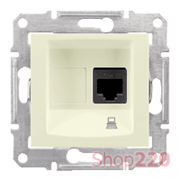 Розетка RJ 45 кат. 5е, экран. STP, кремовый, Sedna SDN4500123 Schneider