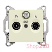 Розетка TV/R/SAT оконечная, кремовый, Sedna SDN3501323 Schneider