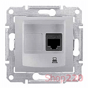 Розетка RJ 45 кат 6, экран, STP, алюминий, Sedna SDN4900160 Schneider