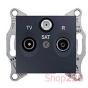 Розетка TV/R/SAT проходная, графит, Sedna SDN3501470 Schneider