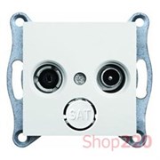 Розетка ТВ-САТ конечная, белый, Lumina-2 WL6310 Hager