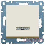 Кнопка с подсветкой, кремовый, Lumina-2 WL0411 Hager