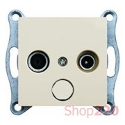 Розетка ТВ проходная, кремовый, Lumina-2 WL6311 Hager