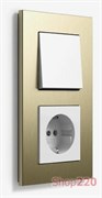 Выключатель aluminium bright gold, Gira Esprit