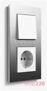 Выключатель stainless steel, Gira Esprit
