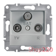 Розетка TV/R/SAT проходная 8дБ, алюминий, EPH3500361 Asfora Schneider