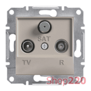 Розетка TV/R/SAT конечная, бронза, EPH3500169 Asfora Schneider
