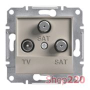 Розетка TV-SAT-SAT конечная, бронза, EPH3600169 Asfora Schneider