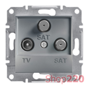Розетка TV-SAT-SAT конечная, сталь, EPH3600162 Asfora Schneider