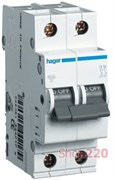 Автоматический выключатель 25 А, 1 фаза + ноль, С, 6 kA MC525A Hager