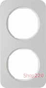 Рамка 2 поста, алюминий/полярная белизна, R.1 Berker