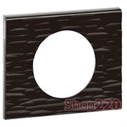 РАМКА 1 ПОСТ CORIAN ЧЕРНЫЙ РИФЛЕНЫЙ, 69021 LEGRAND