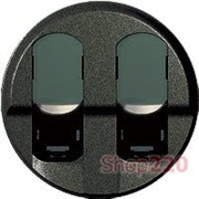 Панель двойной компьютерной розетки RJ45, графит, 67952 Legrand Celiane