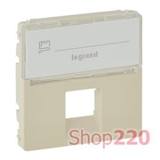 Лицевая панель RJ11/RJ45 с текстом, слоновая кость, Valena 755471 Legrand