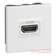РОЗЕТКА HDMI, БЕЛЫЙ, 2 МОД., 78768 LEGRAND MOSAIC