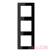 Рамка 3 поста, черный, Jung A500 A583SW