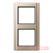 Рамка 2 поста, шампань, Jung A500 A582CH