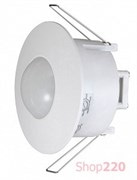 ДАТЧИК ДВИЖЕНИЯ ПОТОЛОЧНЫЙ ВСТРАИВАЕМЫЙ, 360°, IP20, E.SENSOR.PIR.42.WHITE