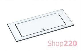 Вращающийся блок розеток 220В+USB EVOline BackFlip, белое стекло