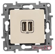 Розетка USB, слоновая кость, 672394 Legrand Etika