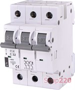 Автоматический выключатель 32А, 3 полюса, тип C, Eti 2185319