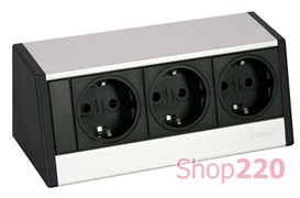 Угловой блок розеток R-Dock 3x220В EVOline