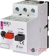 Автомат защиты двигателя 1А, MS25-1 ETI 4600050