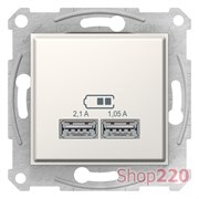 USB розетка, кремовый, SDN2710223 Schneider Electric Sedna