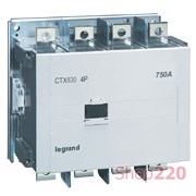 Контактор 750 А, катушка 200 В-240 В AC/DC, 4 полюса, Legrand 416516 CTX3