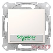 Кнопка с синей подсветкой и полем для надписи, кремовый, Sedna SDN1600323 Schneider